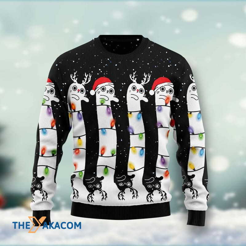 Merry Xmas For Cat Lovers Weird Cat But So Funny Awesome Gift For Christmas Ugly Christmas Sweater