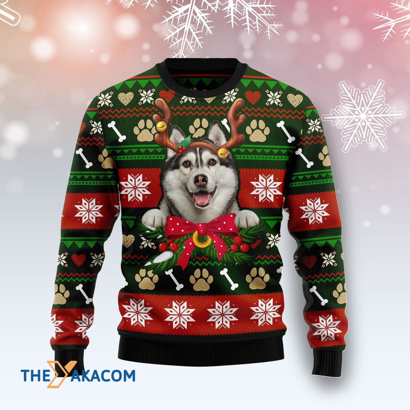 Merry Xmas For Dog Lovers Siberian Husky Funny Awesome Gift For Christmas Ugly Christmas Sweater