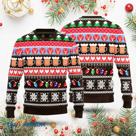 Merry Xmas Funny Christmas Beer Full Of Love Gift For Christmas Party Ugly Christmas Sweater