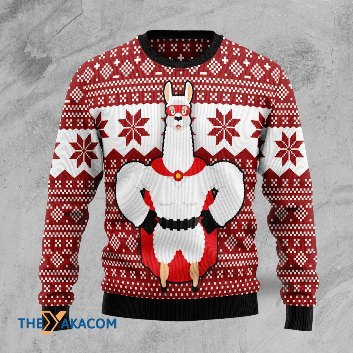 Merry Xmas Funny Llama Superhero Awesome Gift For Christmas Ugly Christmas Sweater