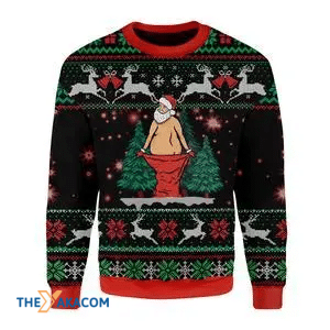 Merry Xmas Funny Sexy Santa Clause Gift For Christmas Party Ugly Christmas Sweater