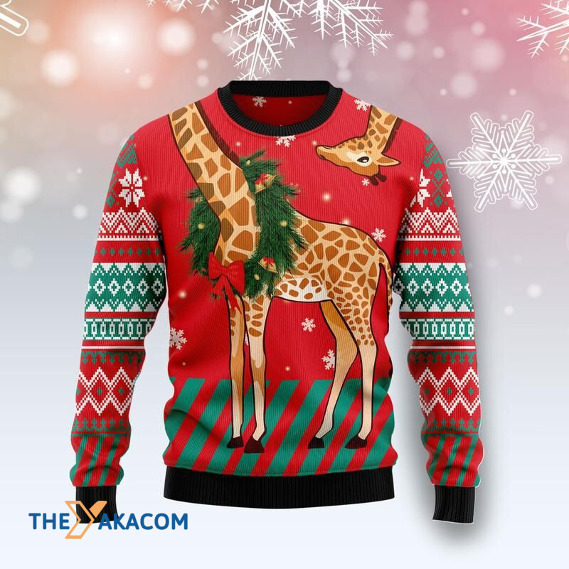 Merry Xmas Giraffe Lovely Awesome Gift For Christmas Ugly Christmas Sweater