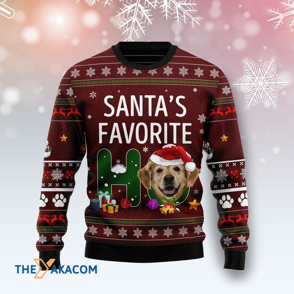 Merry Xmas Golden Retriever Santas Favorite Ho Awesome Gift For Christmas Ugly Christmas Sweater