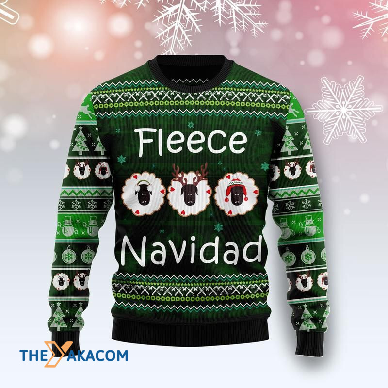 Merry Xmas Green Fleece Navidad Awesome Gift For Christmas Ugly Christmas Sweater