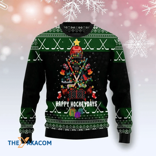 Merry Xmas Happy Hockeydays Gift For Christmas Party Ugly Christmas Sweater