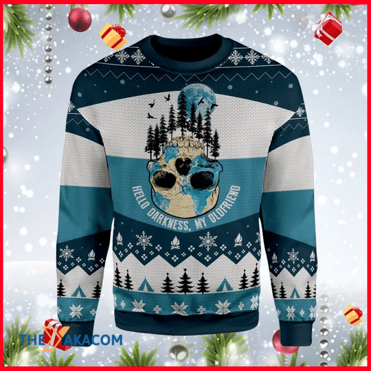 Merry Xmas Hello Darkness My Old Friend Gift For Christmas Party Ugly Christmas Sweater