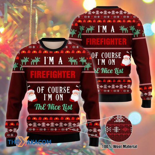 Merry Xmas I Am A Firefighter Gift For Christmas Party Ugly Christmas Sweater