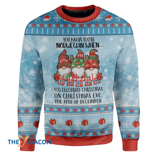 Merry Xmas I Know You're Norwegian Gift For Christmas Party Ugly Christmas Sweater