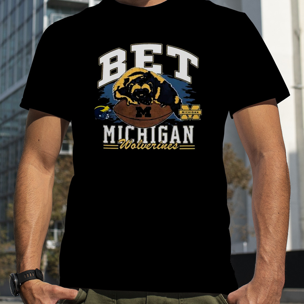 Michigan Wolverines ’47 Brand Bet Helmet Franklin shirt