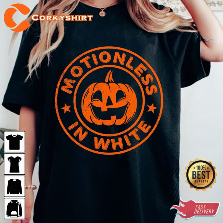 Motionless In White Fall Tour Halloween Pumpkin T-shirt