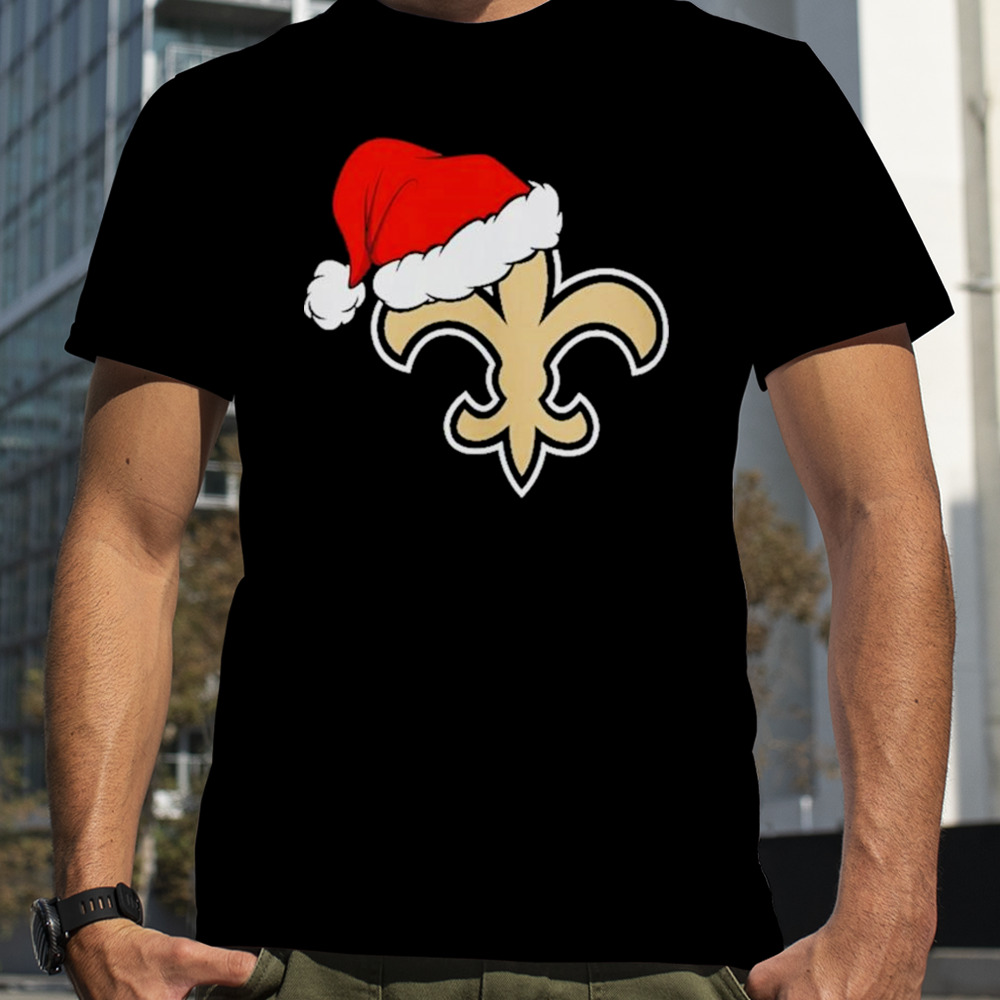 New Orleans Saints logo Santa Hat Christmas 2023 Shirt