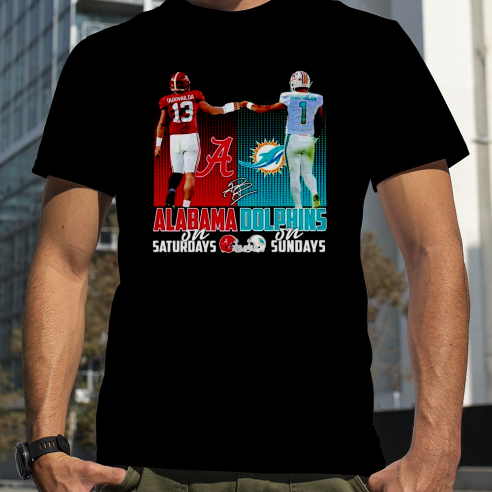 Alabama On Saturdays and Dophins On Sundays shirt