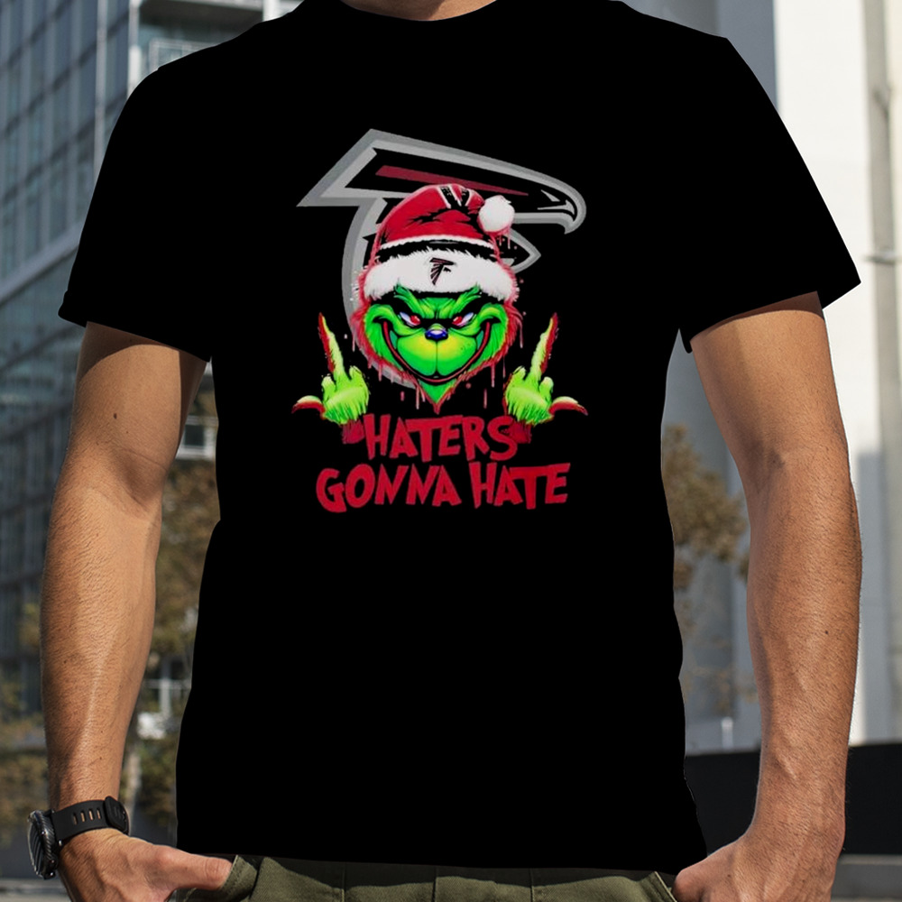 Atlanta Falcons Grinch Middle Finger Haters Gonna Hate Logo shirt