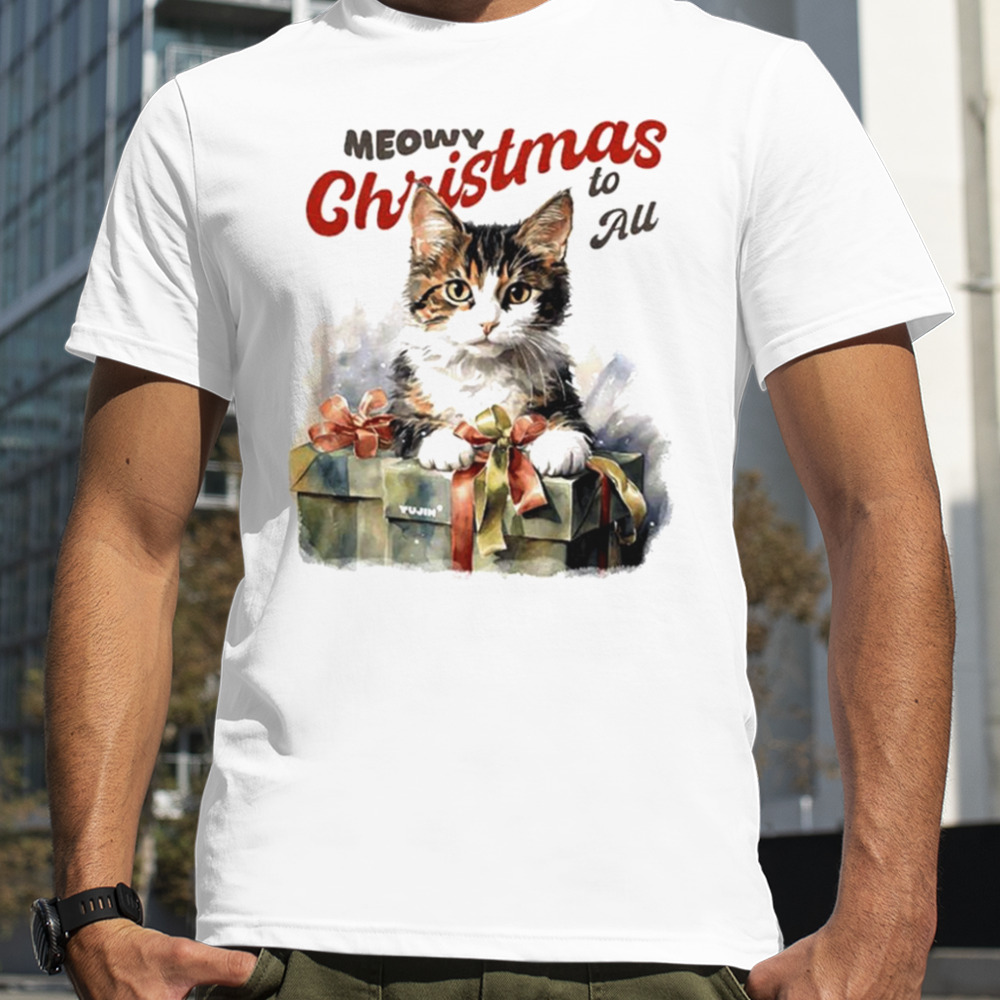 Cat meow Christmas to all shirt