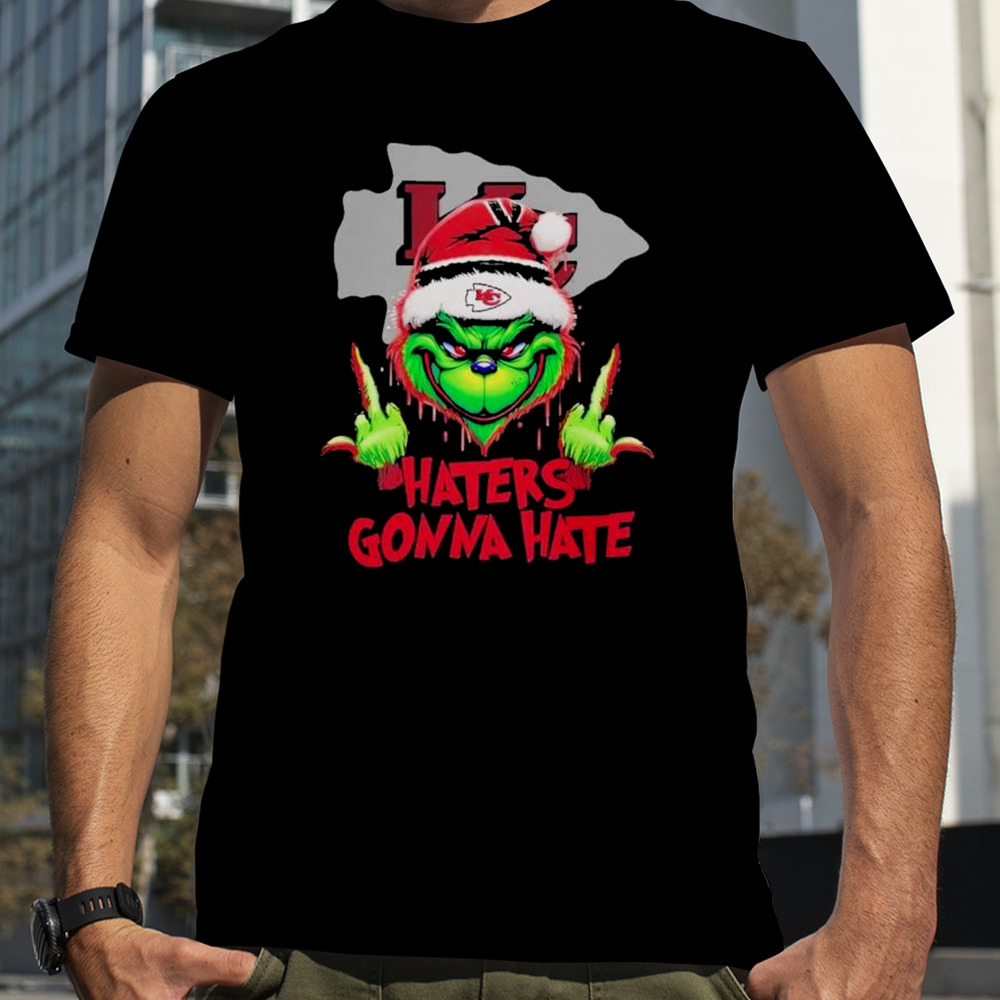 Kansas City Chiefs Grinch Middle Finger Haters Gonna Hate Logo shirt