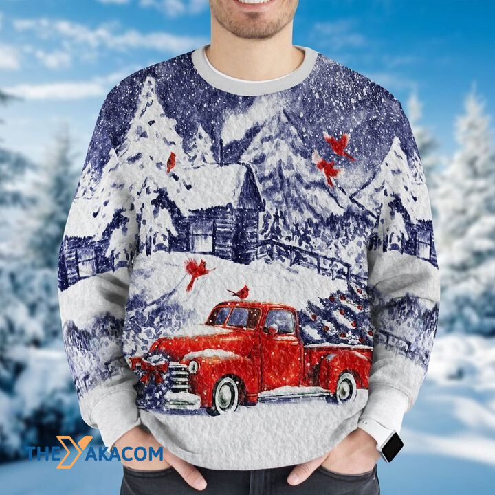 Merry Xmas I'm Always With You Red Truck Awesome Gift For Christmas Ugly Christmas Sweater