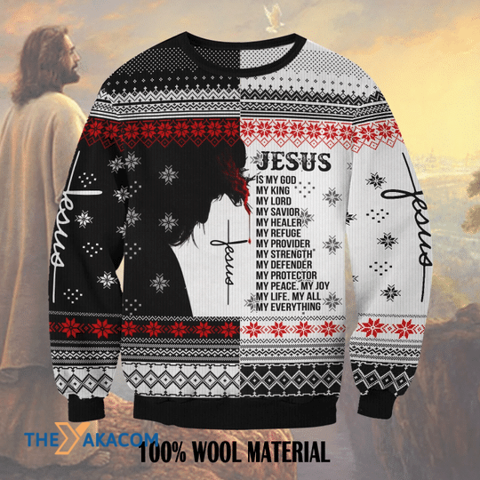 Merry Xmas Incredible Good Jesus Is My Everything Gift For Christmas Party Ugly Christmas Sweater