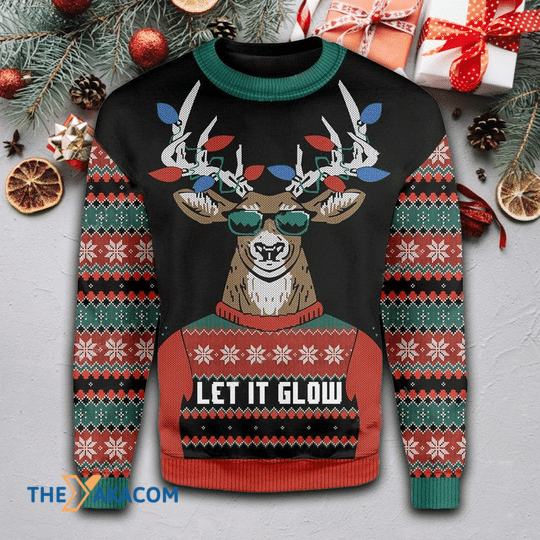 Merry Xmas Incredible Let It Glow Gift For Christmas Party Ugly Christmas Sweater