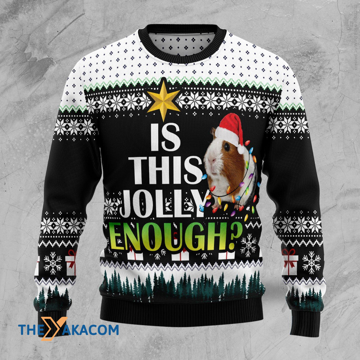 Merry Xmas Is It Jolly Enough Guinea Pig Awesome Gift For Christmas Ugly Christmas Sweater