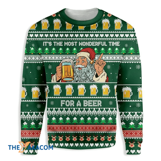 Merry Xmas It's The Most Wonderful Occasion For A Beer Gift For Christmas Party Ugly Christmas Sweater