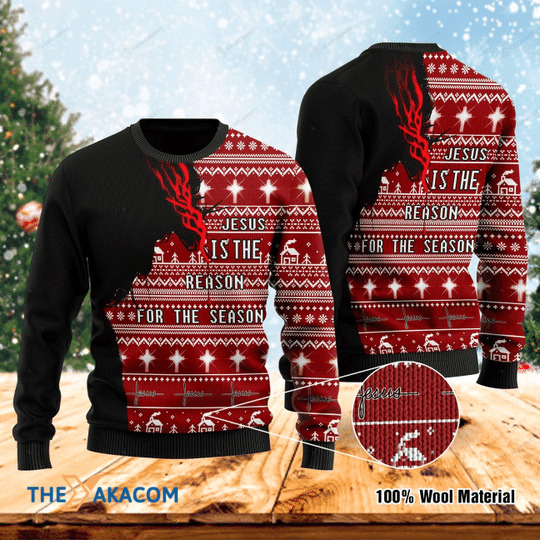 Merry Xmas Jesus Is The Reason For The Season Gift For Christmas Party Ugly Christmas Sweater