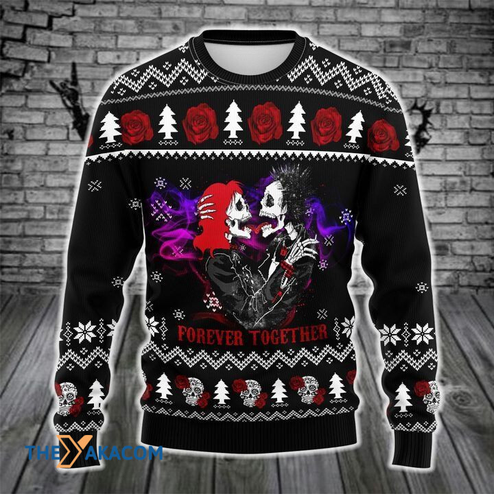 Merry Xmas Kiss Of Death Forever Together Awesome Gift For Christmas Ugly Christmas Sweater