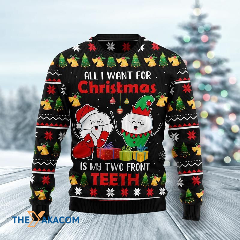 Merry Xmas My Two Front Teeth Awesome Gift For Christmas Ugly Christmas Sweater