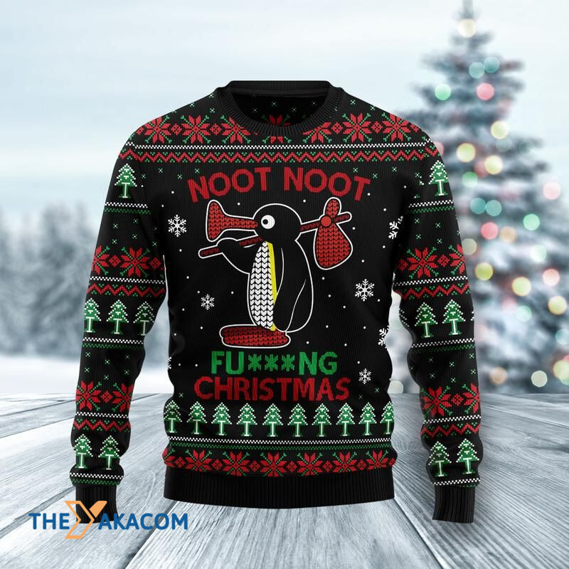 Merry Xmas Noot Noot Penguin Awesome Gift For Christmas Ugly Christmas Sweater