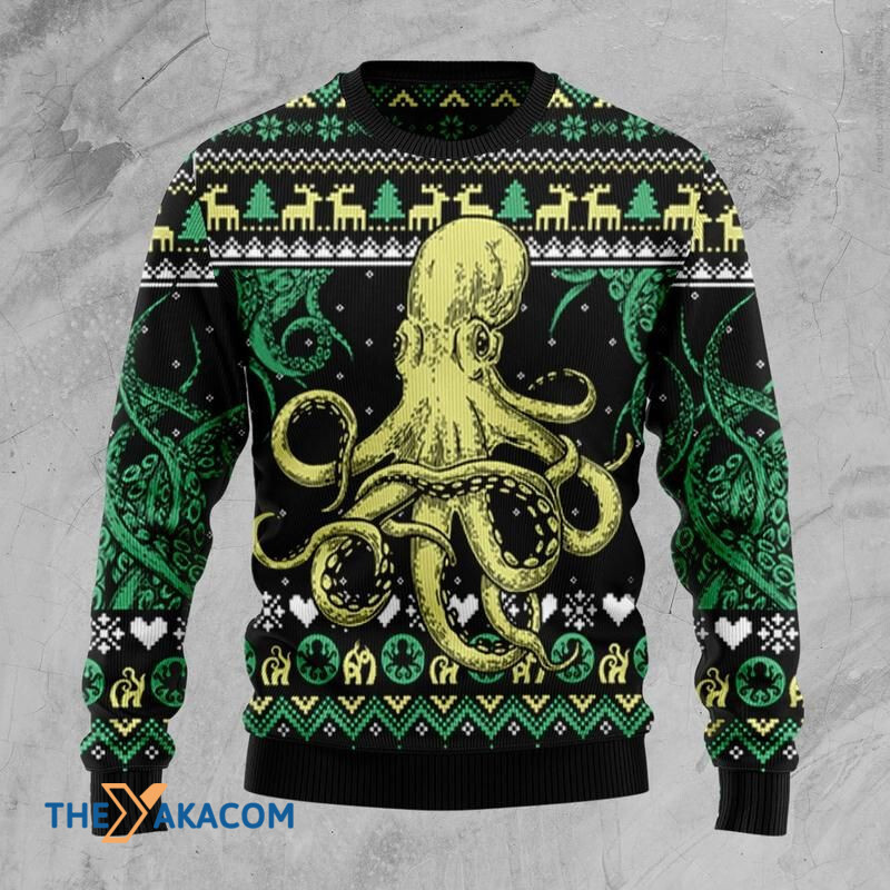 Merry Xmas Octopus Cool Awesome Gift For Christmas Ugly Christmas Sweater