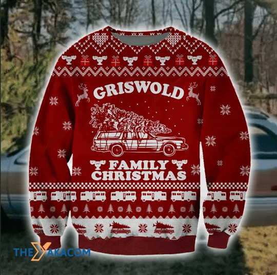 Merry Xmas Red Grisworld Family Gift For Christmas Party Ugly Christmas Sweater