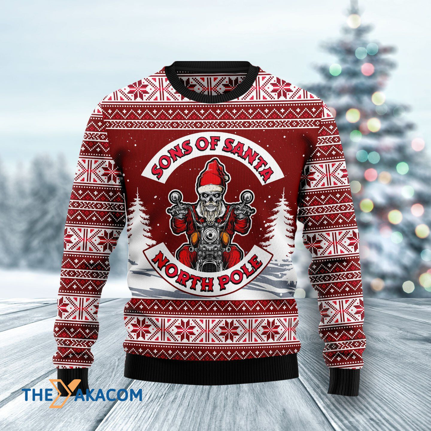 Merry Xmas Red Sons of Santa Awesome Gift For Christmas Ugly Christmas Sweater