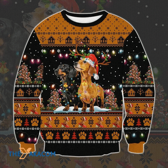 Merry Xmas Reindeer Or Dachshund Gift For Christmas Party Ugly Christmas Sweater