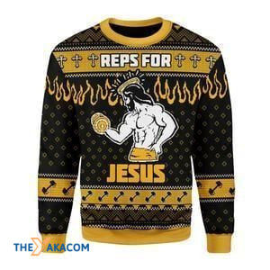 Merry Xmas Reps For Jesus Six Packs Gift For Christmas Party Ugly Christmas Sweater