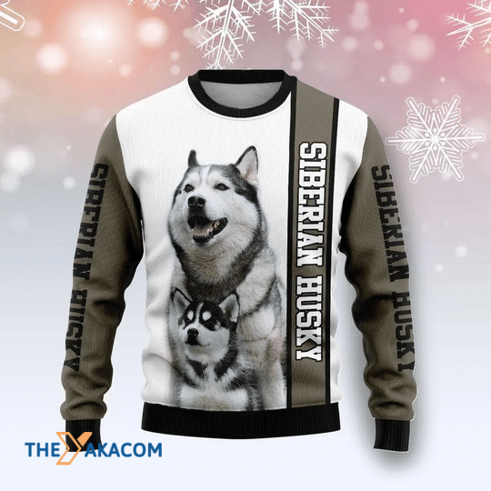 Merry Xmas Rescued Siberian Husky Gift For Christmas Party Ugly Christmas Sweater