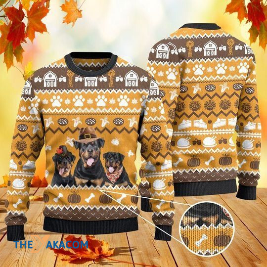 Merry Xmas Rottweiler Dog Lovers Thanksgiving Awesome Gift For Christmas Ugly Christmas Sweater