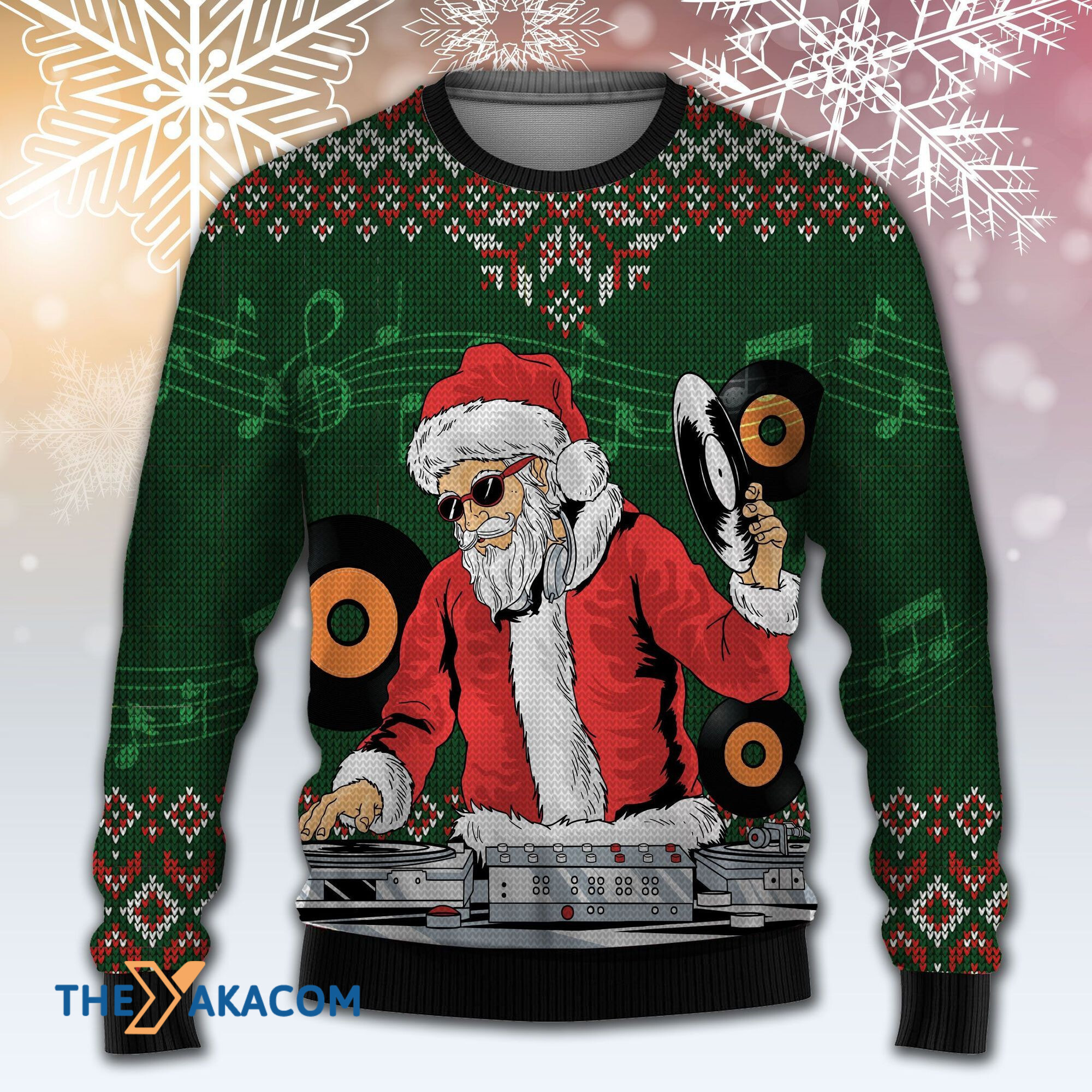 Merry Xmas Santa Claus DJ Awesome Gift For Christmas Ugly Christmas Sweater