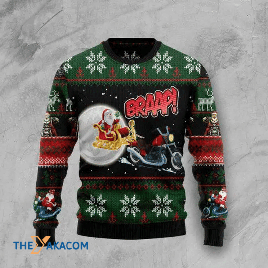 Merry Xmas Santa Clause Braap Gift For Christmas Party Ugly Christmas Sweater