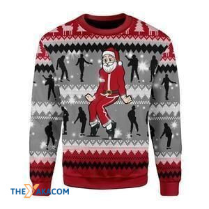 Merry Xmas Santa Clause Dancing Poses Gift For Christmas Party Ugly Christmas Sweater