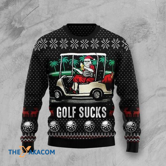 Merry Xmas Santa Clause Golf Sucks Gift For Christmas Party Ugly Christmas Sweater