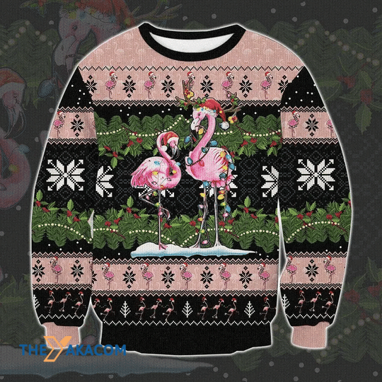 Merry Xmas Santa Flamingo Gift For Christmas Party Ugly Christmas Sweater