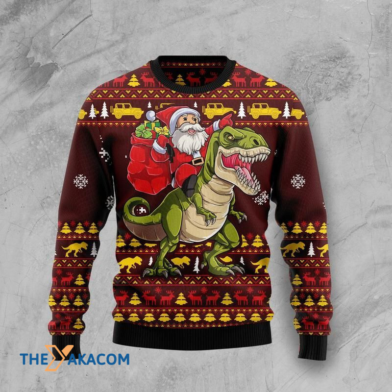 Merry Xmas Santassic Park Awesome Gift For Christmas Ugly Christmas Sweater