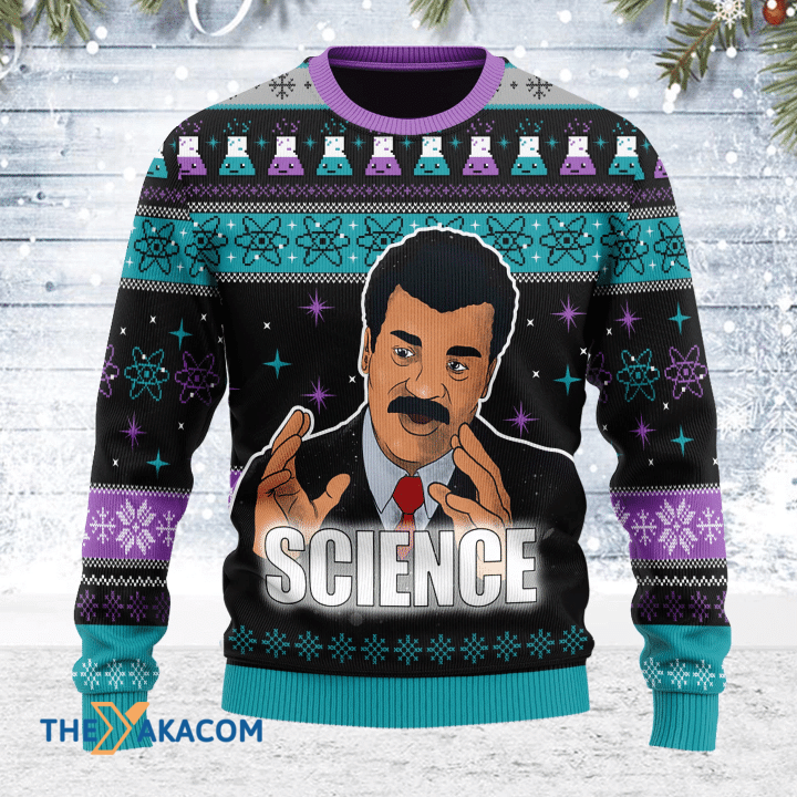 Merry Xmas Science Is True Whether Or Not You Believe Awesome Gift For Christmas Ugly Christmas Sweater