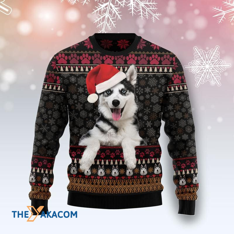 Merry Xmas Siberian Husky So Adorable Awesome Gift For Christmas Ugly Christmas Sweater