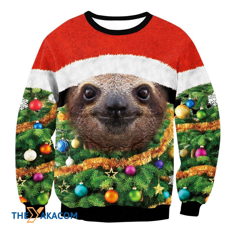 Merry Xmas Sloth Awesome Gift For Christmas Ugly Christmas Sweater