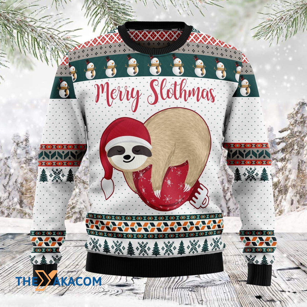 Merry Xmas Slothmas Awesome Gift For Christmas Ugly Christmas Sweater