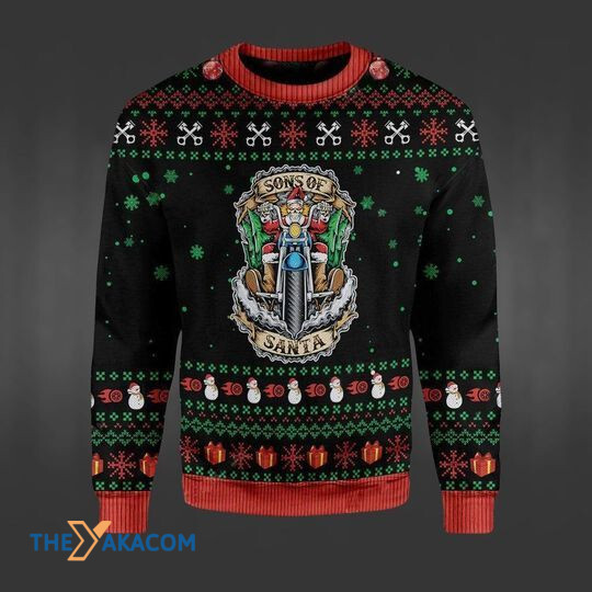 Merry Xmas Sons Of Santa Gift For Christmas Party Ugly Christmas Sweater