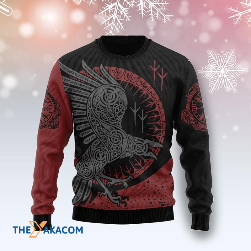 Merry Xmas Special Viking Raven Awesome Gift For Christmas Ugly Christmas Sweater