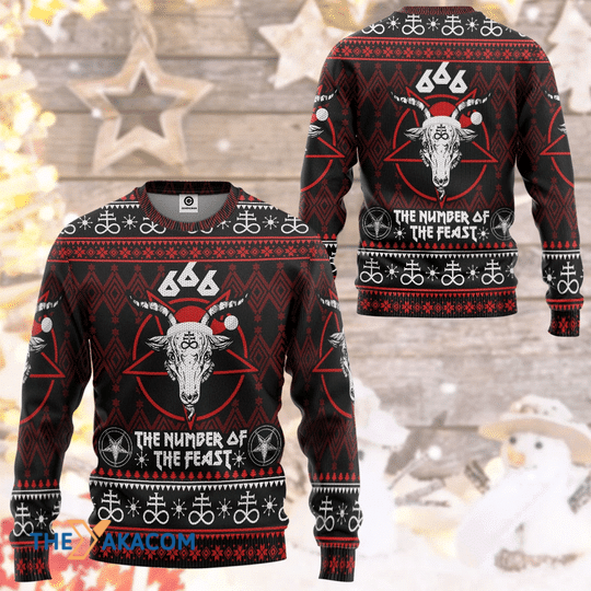 Merry Xmas The Number Of The Feast Gift For Christmas Party Ugly Christmas Sweater