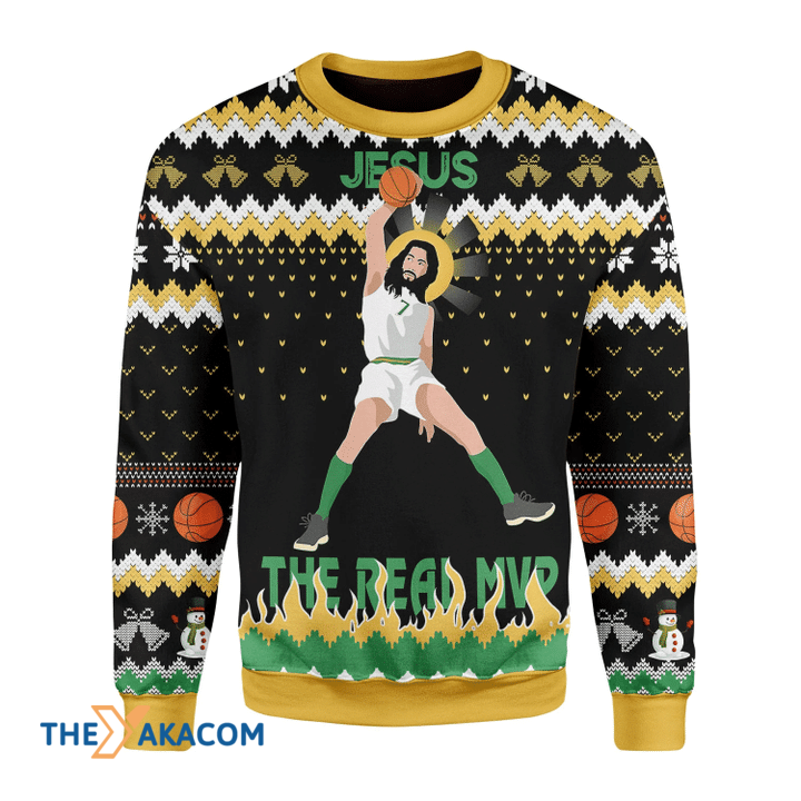 Merry Xmas The Real MVP Awesome Gift For Christmas Ugly Christmas Sweater