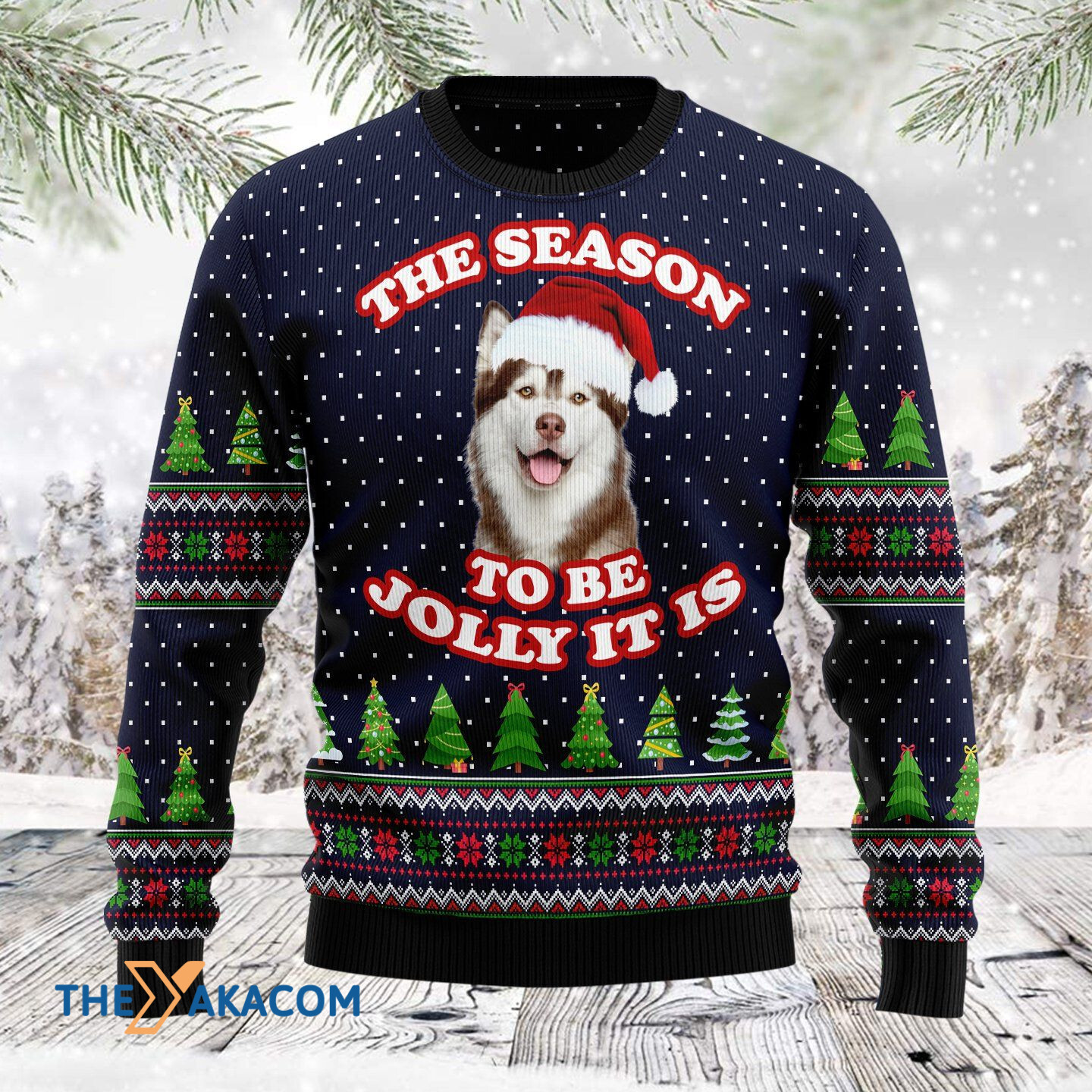 Merry Xmas The Season To Be Jolly Siberian Husky Awesome Gift For Christmas Ugly Christmas Sweater